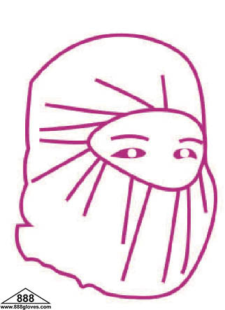 Beard Cover Bouffant Hood - 21" / 24" - White - 00-081021 / 00-081024 - 1000 Bouffant Full Face Covers