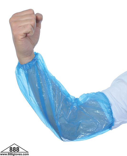 10-2009BU - Sleeves - 18" Polyethylene - Elastic Both Ends - Blue
