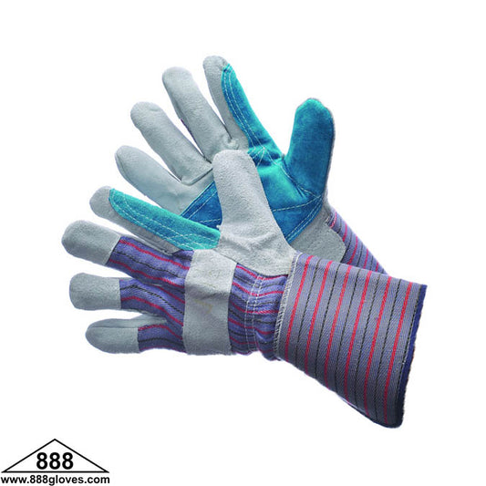 30-3111P - Joint Leather Double Palm - Premium Shoulder 4 1/2" Rubberized Cuff