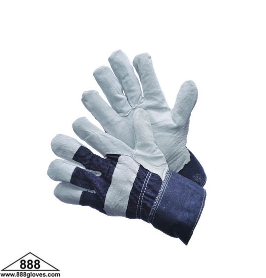 30-3320 - Men's Shoulder Split Patch Palm - Denim Back & Cuff