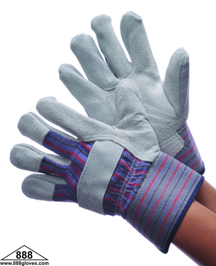 Leather Palm Safety Cuff - Shoulder Split Palm - 2 1/2" Rubberized Cuff - 30-8900 - 1 Dozen Pairs