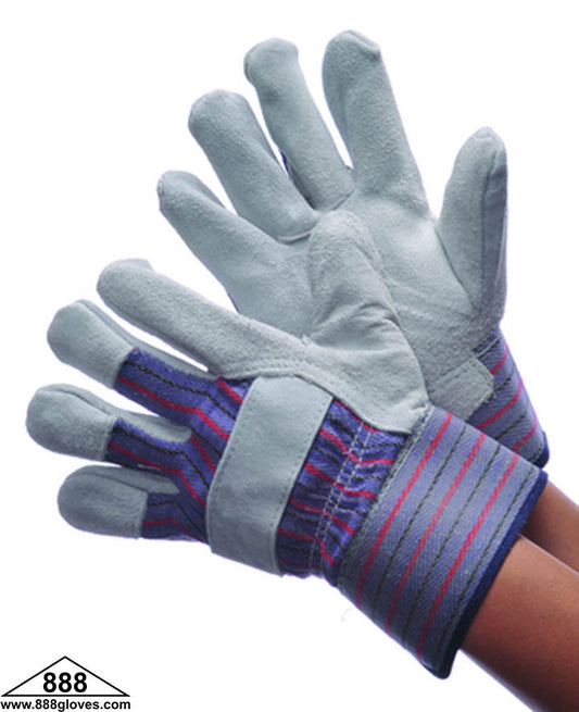 30-8900 - Leather Palm Safety Cuff - Shoulder Split Palm - 2 1/2" Rubberized Cuff