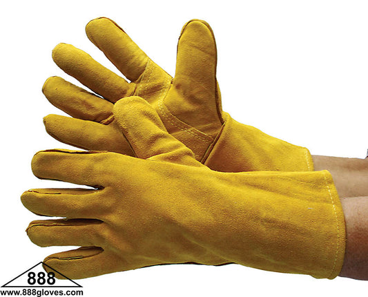 31-4013KV - Welding Glove - Kevlar Stitching - Full Sock Lined - Reinforced Thumb - Brown