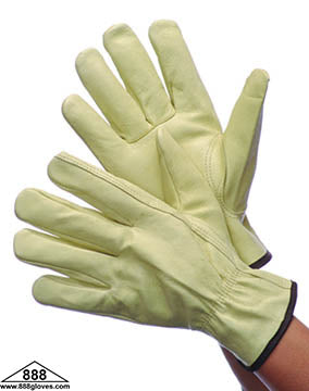 32-1383 - Driver Gloves - Cowhide, Keystone Thumb - Economy - Beige