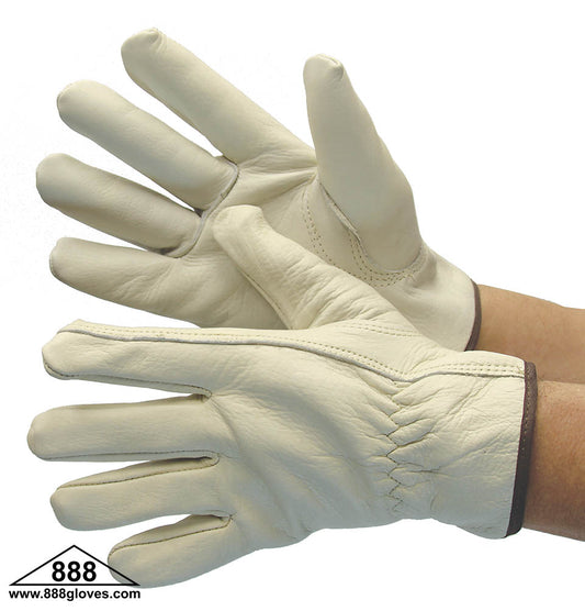 32-1383AA - Driver Gloves - Cow Grain Gloves - Keystone Thumb - Premium - Beige