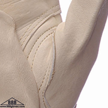 32-1383K - Driver Gloves - Keystone Cow Grain With Split Leather Back - Beige