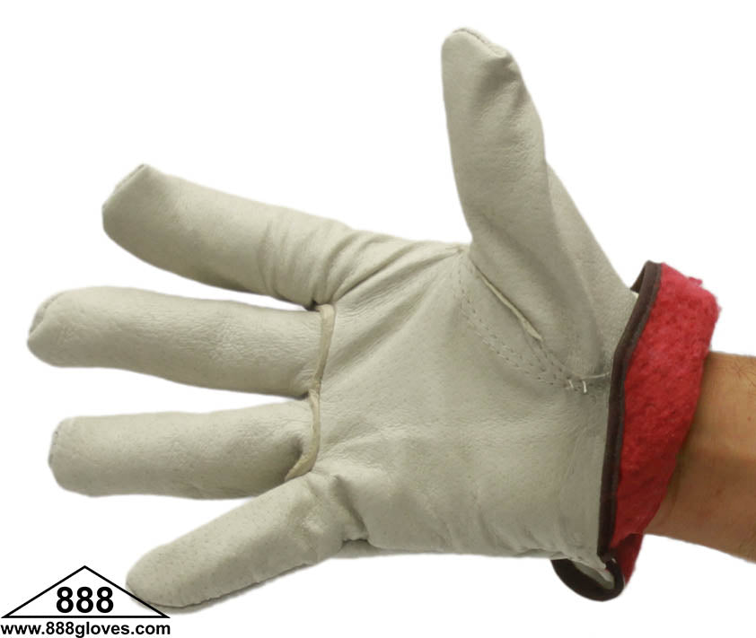 Driver Gloves - Cowhide, Keystone, With Jersey Lining - Beige - 32-1383PP - 1 Dozen Pairs