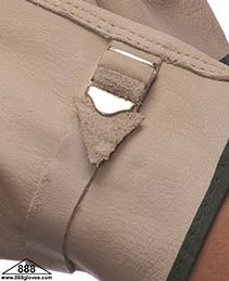 32-1384 - Driver Gloves - Cowhide, Keystone With Pull Strap - Beige