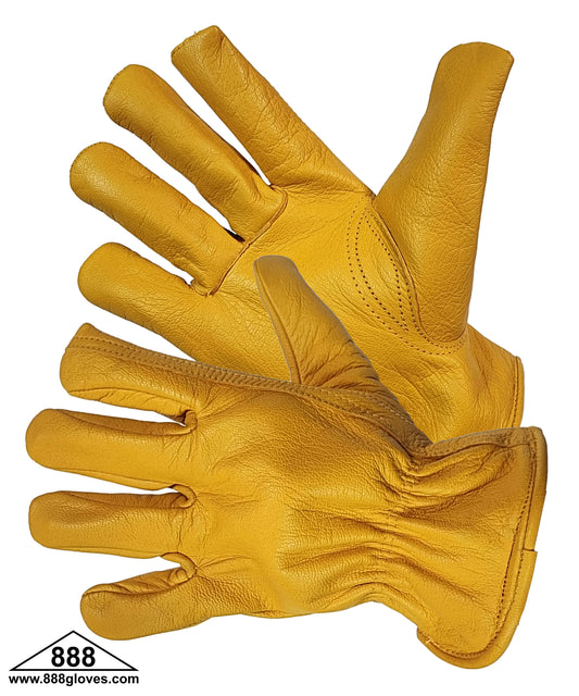 32-1393GB - Driver Gloves - Goat Skin, Keystone Thumb - Golden Brown