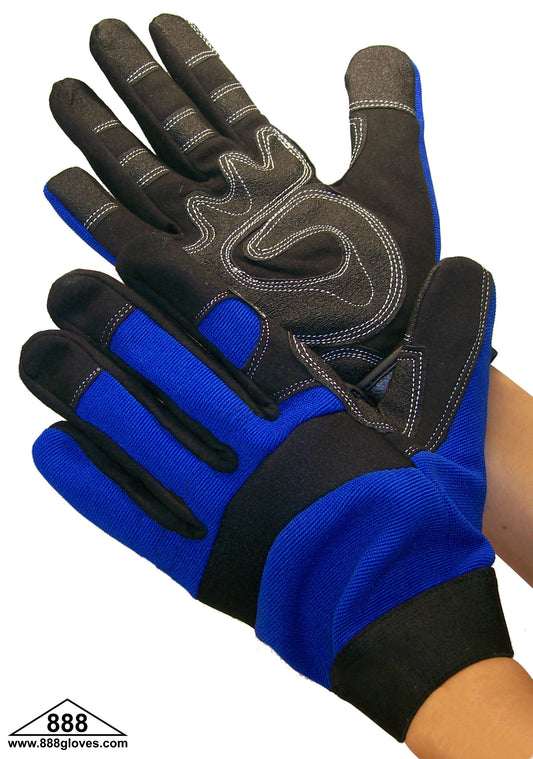 33-6002 - Mechanic Gloves - Synthetic Size - Blue