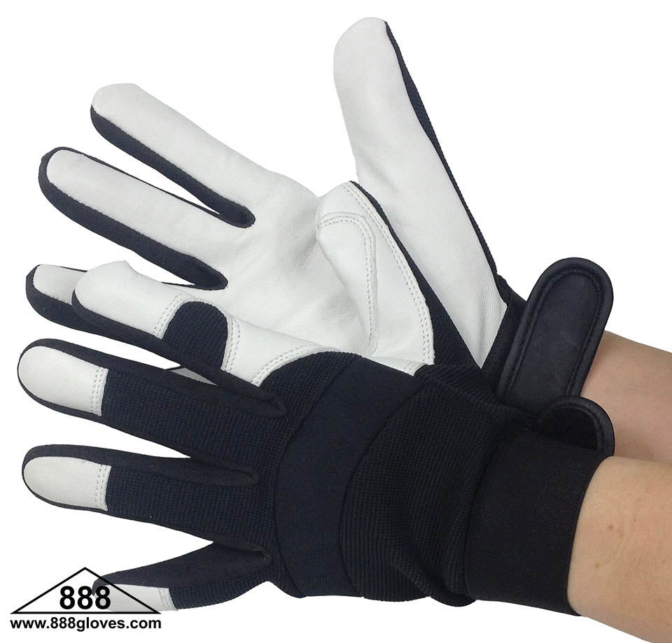 Mechanic Gloves - Goat Skin Glove - Black - 33-8001 - 1 Pair