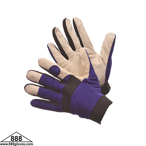 Mechanic Gloves - Pig Skin - Blue - 33-9001 - 1 Pair
