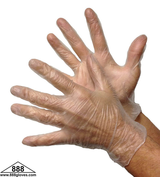 42-20WV - Disposable Gloves - Industrial Vinyl, Powder Free - Semi Transparent