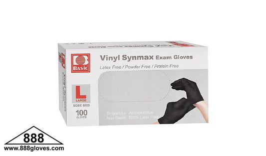 42-40VN-BK - Disposable Gloves - Exam Vinyl / Nitrile Blend - Black