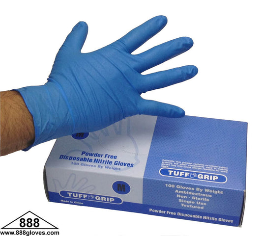 43-10WN - Disposable Gloves - Nitrile Industrial, Lightly Powdered - Blue