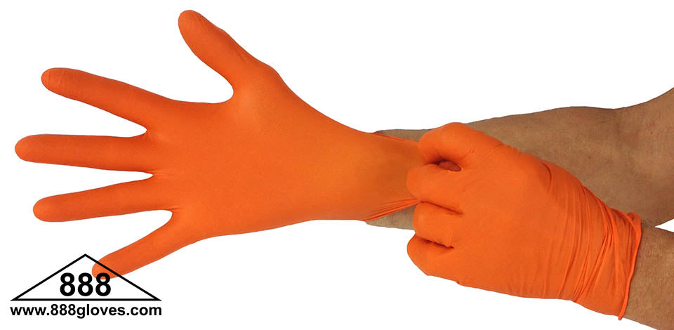 Disposable Gloves - Nitrile Medical, Powder Free, 5.5 Mil - Orange - 43-40MN-O - 1000 Gloves