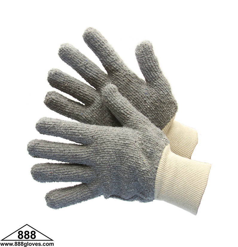 Terry Cloth Gloves Seamless - 22 oz - Grey - 50-1200Q-G - 1 Dozen Pairs