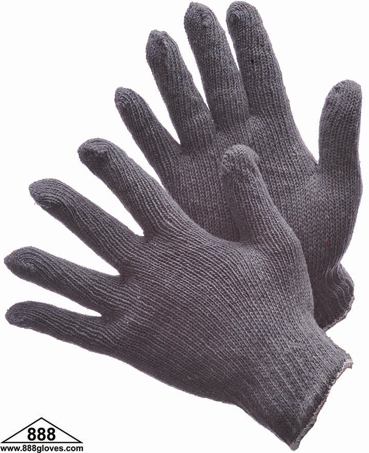 String Knit Gloves - 500g - Grey - 50-1500G - 1 Dozen Pairs
