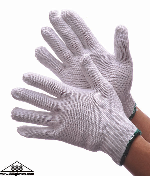 String Knit - Cotton String Knit Gloves - 600 grams - Bleached White - 50-2600 - 1 Dozen Pairs