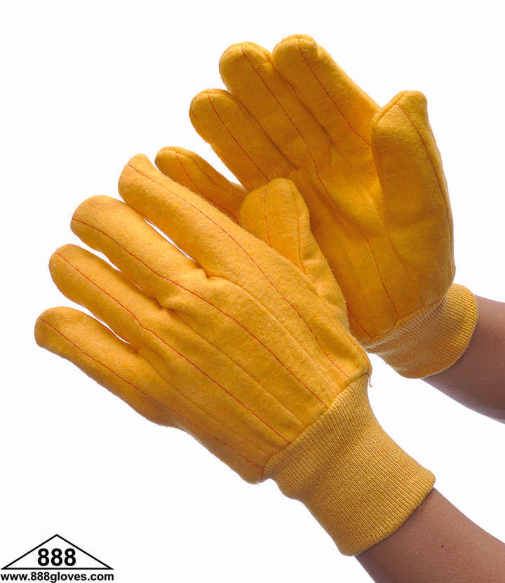 20 oz, Golden Chore, Golden Knit Wrist, Clute Pattern - Golden Yellow - 60-2340H - 1 Dozen Pairs