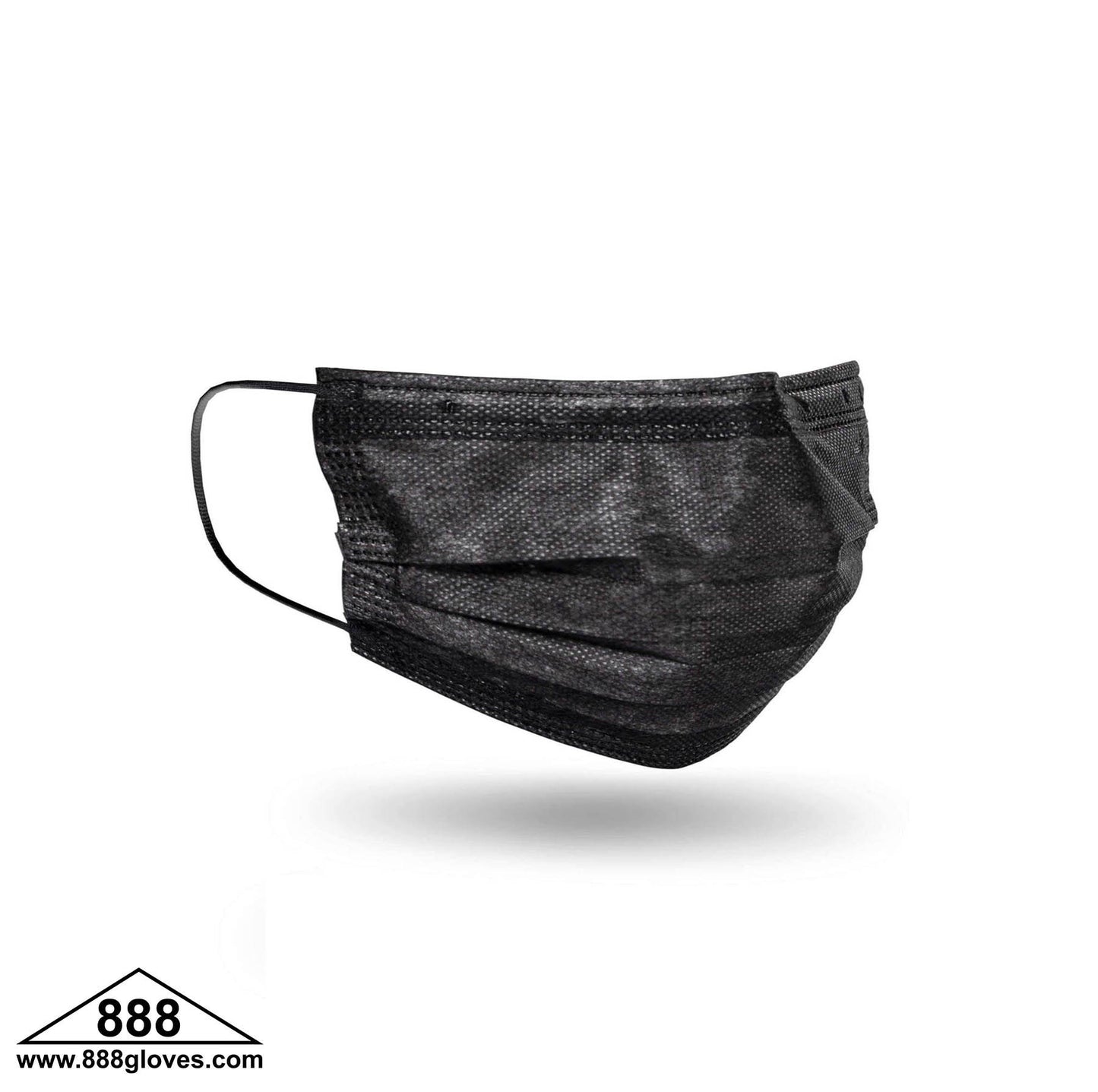 3 Ply Earloop Face Mask - Kids - Black - 90-103KID-BK - 50 Face Masks