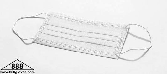 90-103W - 3 Ply Earloop Face Mask - White