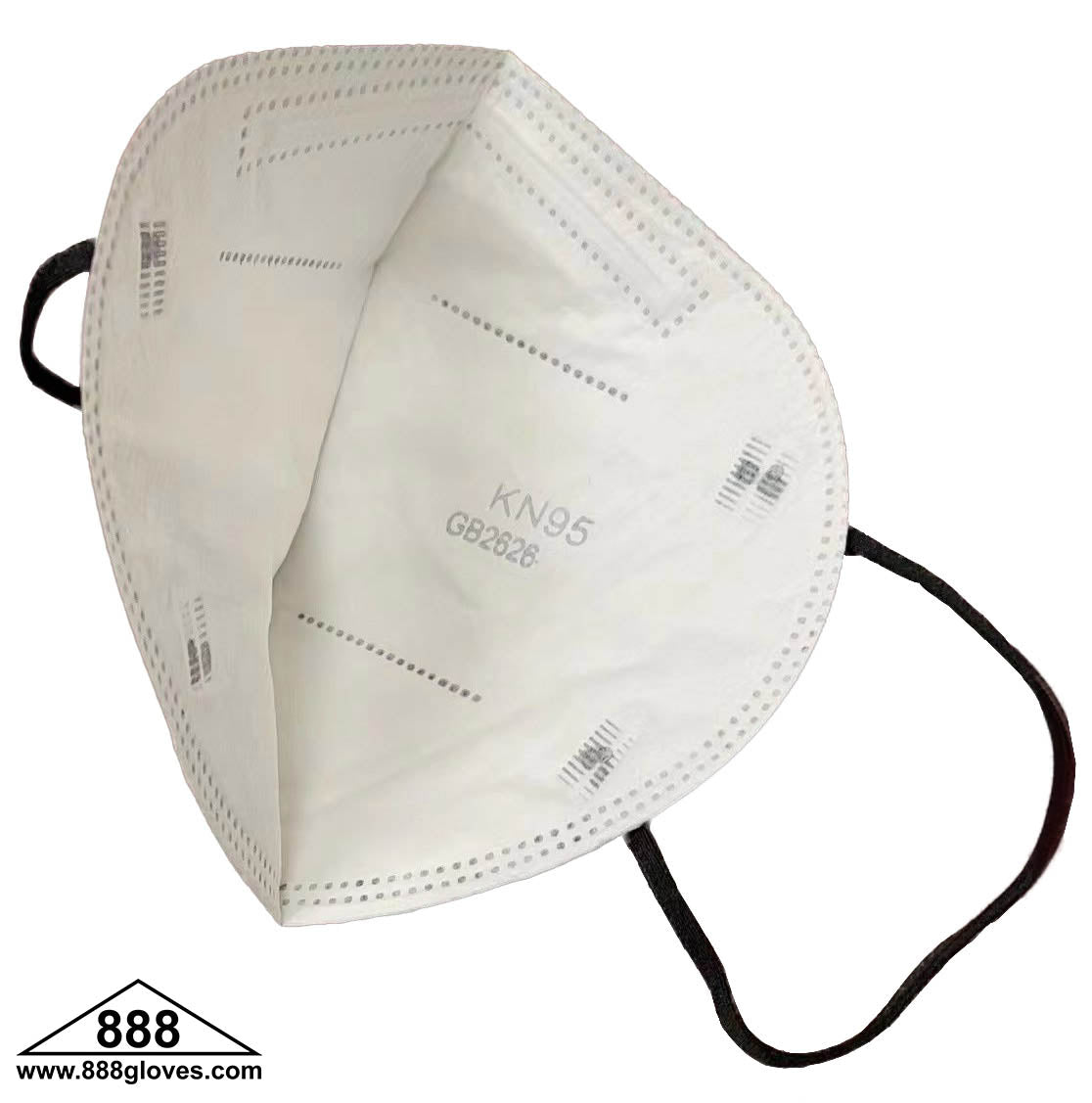 Face Masks - Black KN95 Flat Fold Mask - 90-953400NF - 20 Face Masks