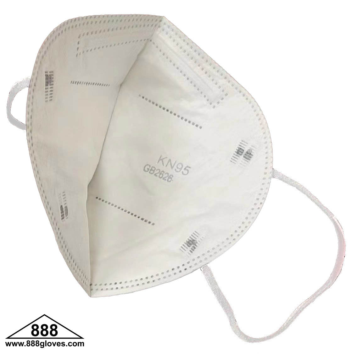 Face Masks - White KN95 Flat Fold Mask - 90-953600NF - 20 Face Masks