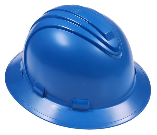 92-1416R/B- Hard Hat - Full Brim Stylo 6 Point Ratchet Suspension - Blue