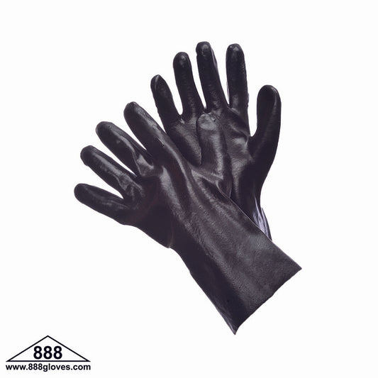 96-5401 - Smooth Finish PVC Gloves, Single Dipped, 12" Gauntlet - Black