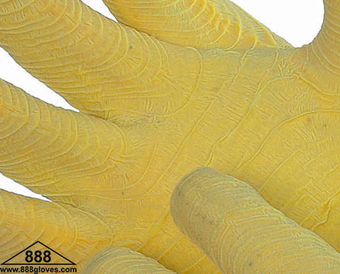 Natural Rubber Coated Crinkle Finish Gloves - Knit Wrist - Beige - 96-5416 - 1 Dozen Pairs