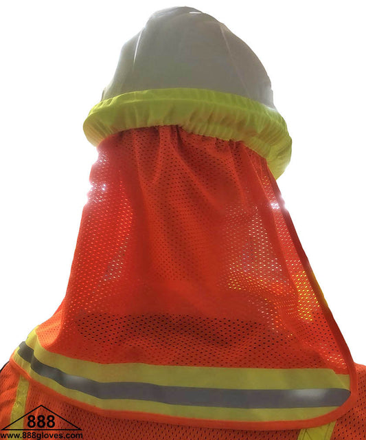 98-002-O - Hard Hat Neck Shade - Universal Size - Hi Vis Orange