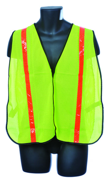 98-1301-G - Safety Vest - Orange Reflector - Hi Vis Yellow