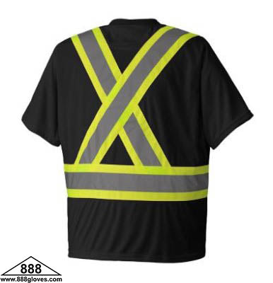 Safety T-Shirts - Class I Short Sleeve T-Shirts - Black - 98-2550BKG - 1 Vest