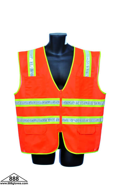 98-5900-O - Safety Vest - Surveyor Vest, Solid Front and Back - Hi Vis Orange