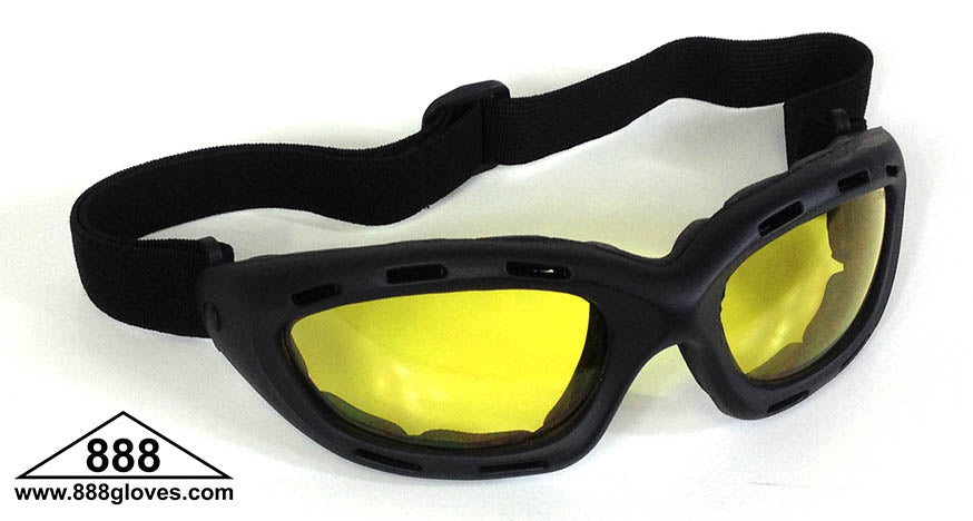 Safety Goggles - Challenger - Black Frame - Amber Lenses - 99-G8800-A - 12 Goggles