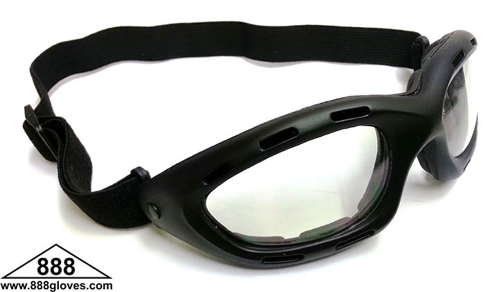 Safety Goggles - Challenger - Black Full Frame with Clear Anti Fog Lenses - 99-G8800-CAF - 12 Goggles
