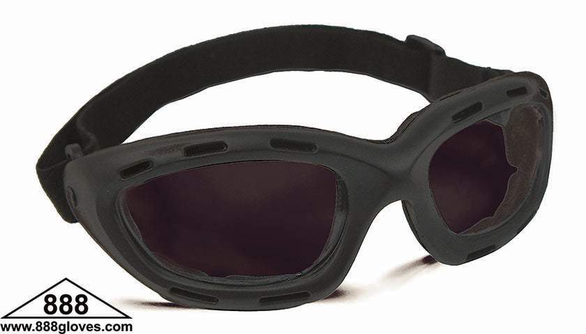 Safety Goggles - Challenger - Black Full Frame with Grey Tinted Lenses - 99-G8800-G - 12 Goggles