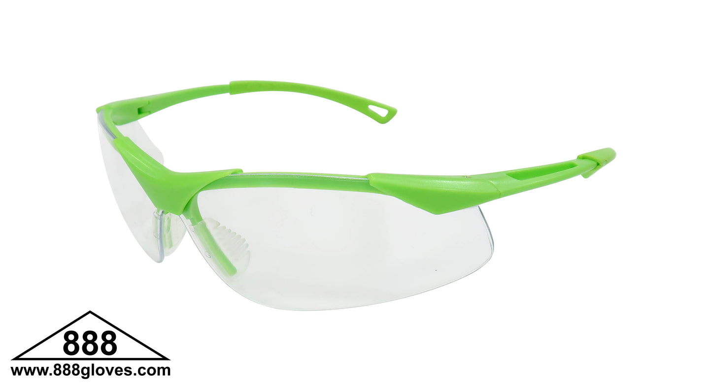 Safety Glasses - Hawk - Hi Vis Half Frame with Clear Lenses - 99-T7100-C - 12 Pairs of Glasses