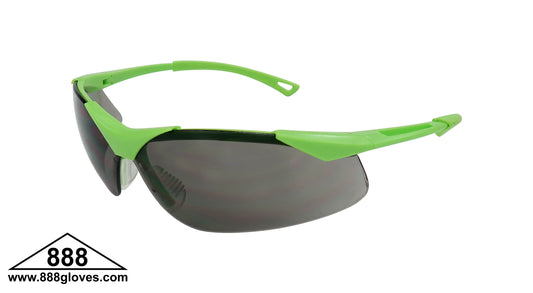 99-T7100-G - Safety Glasses - Hawk - Hi Vis Half Frame with Grey Tinted Lenses