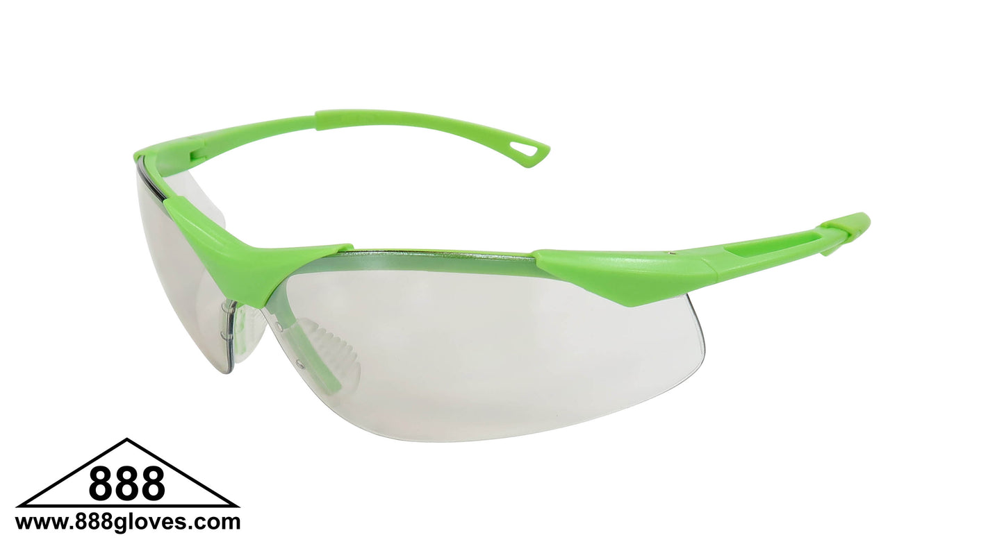 Safety Glasses - Hawk - Hi Vis Half Frame with Indoor Outdoor Lenses - 99-T7100-IO - 12 Pairs of Glasses