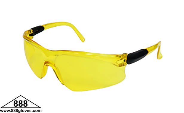 Safety Glasses - Wisdom - Frameless with Amber Lenses - 99-T8000-A - 12 Pairs of Glasses