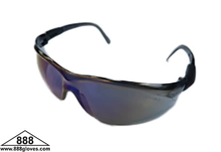 Safety Glasses - Wisdom - Frameless with Blue Mirror Lenses - 99-T8000-BM - 12 Pairs of Glasses