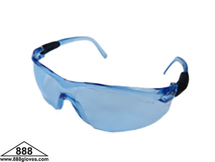 Wisdom - Safety Glasses - Frameless with Blue Lenses - 99-T8000-BU - 12 Pairs of Glasses