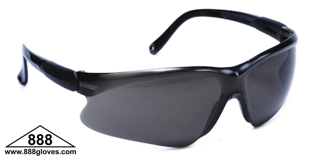 Safety Glasses - Wisdom - Frameless with Grey Tinted Lenses - 99-T8000-G - 12 Pairs of Glasses