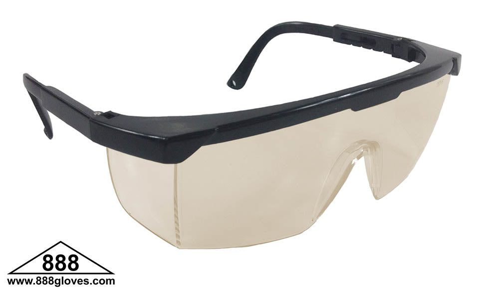 Safety Glasses - Frameless with Black Temples and Indoor Outdoor Lenses - 99-T8100-IO - 12 Pairs of Glasses