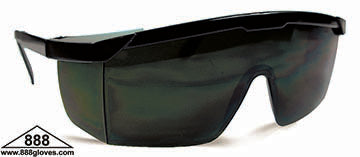 Type 2 - Safety Glasses - Frameless with Black Temples and Infrared Lenses - 99-T8100-IR5 - 12 Pairs of Glasses