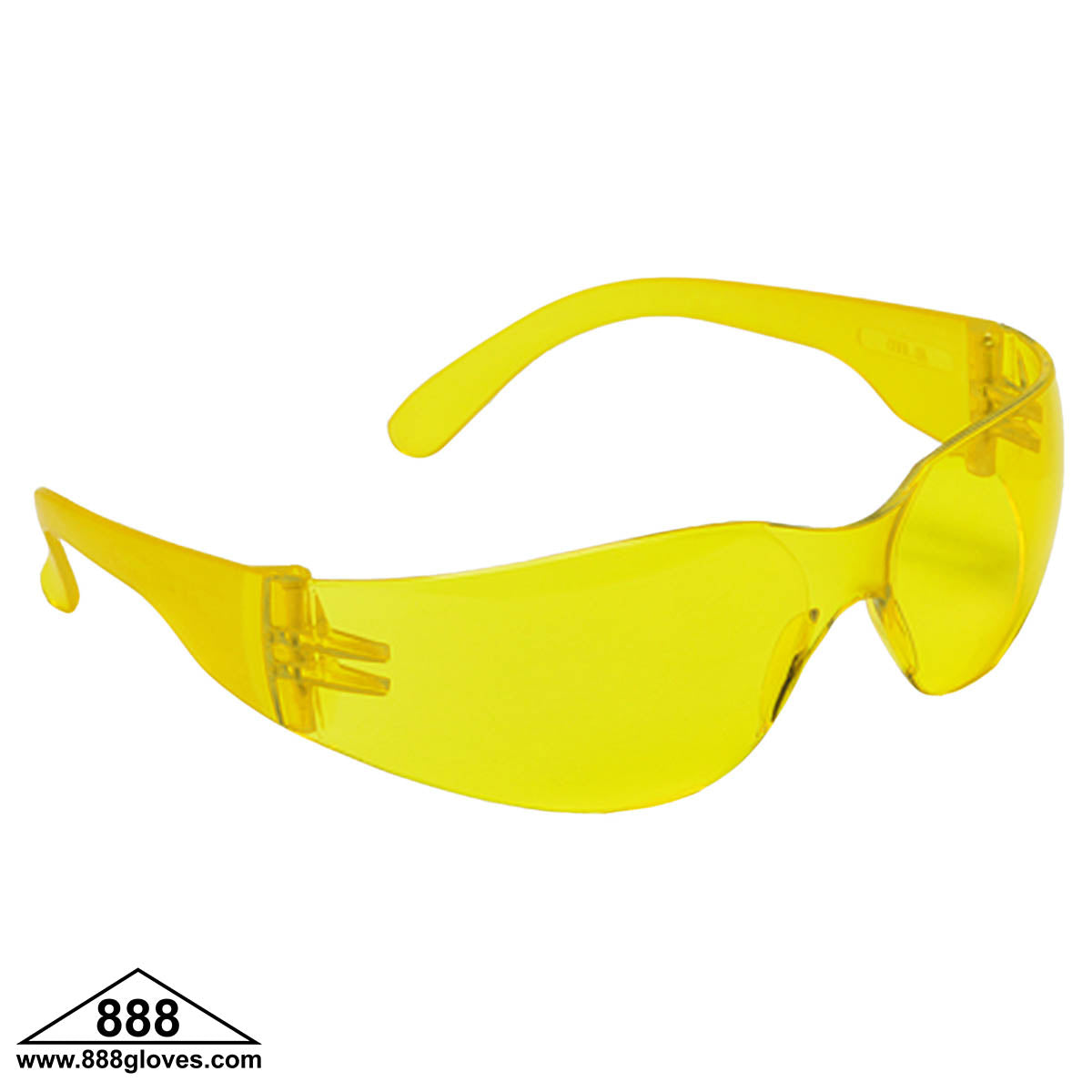 Safety Glasses - Frameless with Amber Lenses - 99-T8200-A - 12 Pairs of Glasses