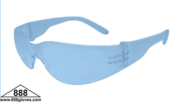 Safety Glasses - Frameless with Blue Lenses - 99-T8200-BU - 12 Pairs of Glasses