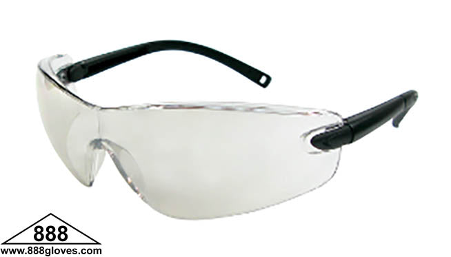 Safety Glasses - Frameless with Black Temples and Indoor Outdoor Lenses - 99-T8300-IO - 12 Pairs of Glasses